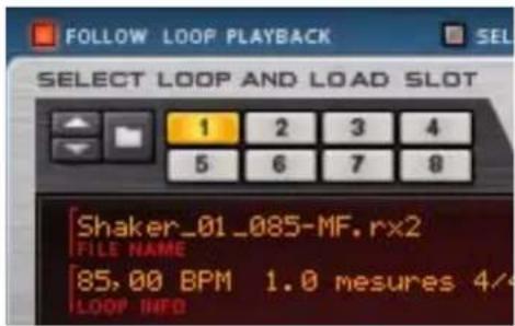 PROPELLERHEAD Reason 7.0 - Sélectionner la boucle et Charger l'emplacement - 1