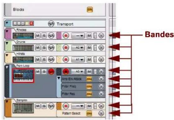 PROPELLERHEAD Reason 7.0 - Aperçu des bandes - 1