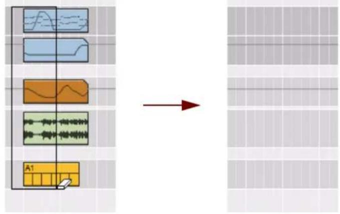 PROPELLERHEAD Reason 7.0 - Suppression de clips à l'aide de l'outil Gomme - 2