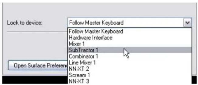 PROPELLERHEAD Reason 7.0 - En utilisant la boîte de dialogue Verrouillage de surface - 3
