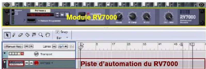 PROPELLERHEAD Reason 7.0 - Création d'une piste d'automation des paramètres pour un module non instrumental - 2