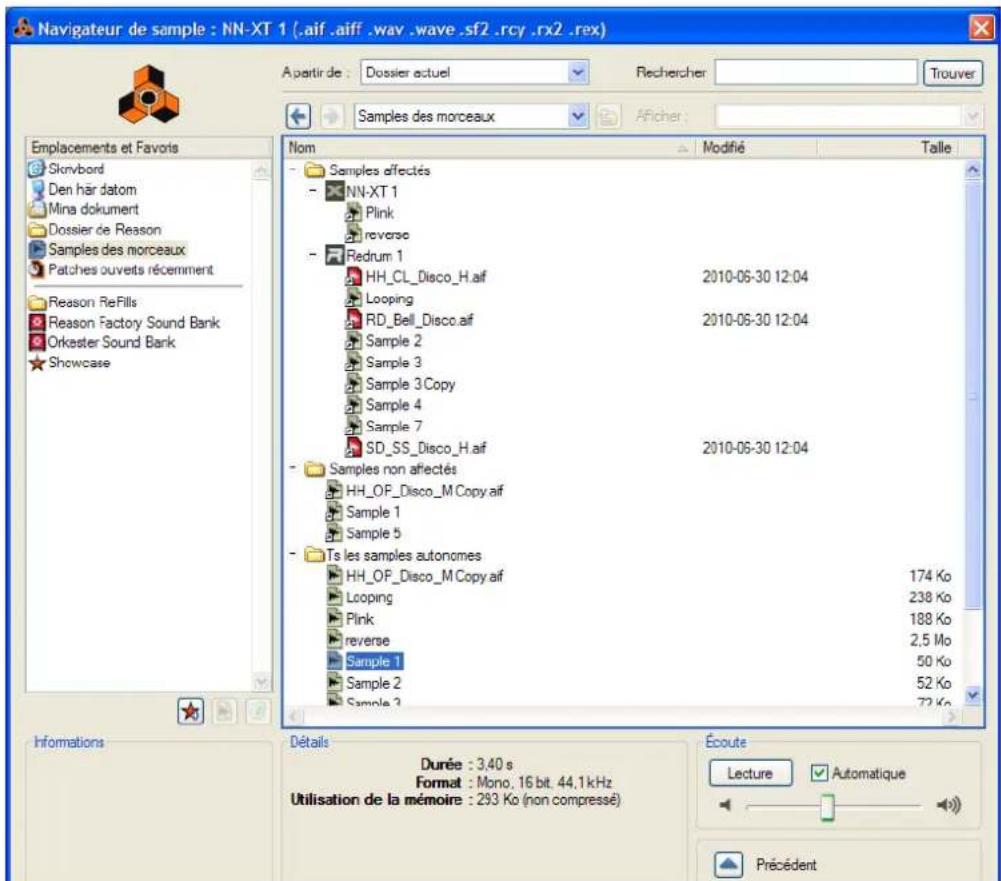 PROPELLERHEAD Reason 7.0 - À propos des samples autonomes - 2