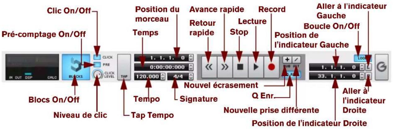 PROPELLERHEAD Reason 7.0 - Détails du panneau de Transport - 1