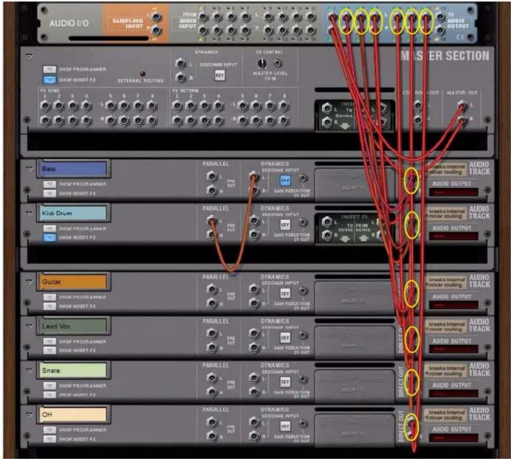 PROPELLERHEAD Reason 7.0 - Utiliser les sorties directes des modules de voie de mixage et de piste audio - 1