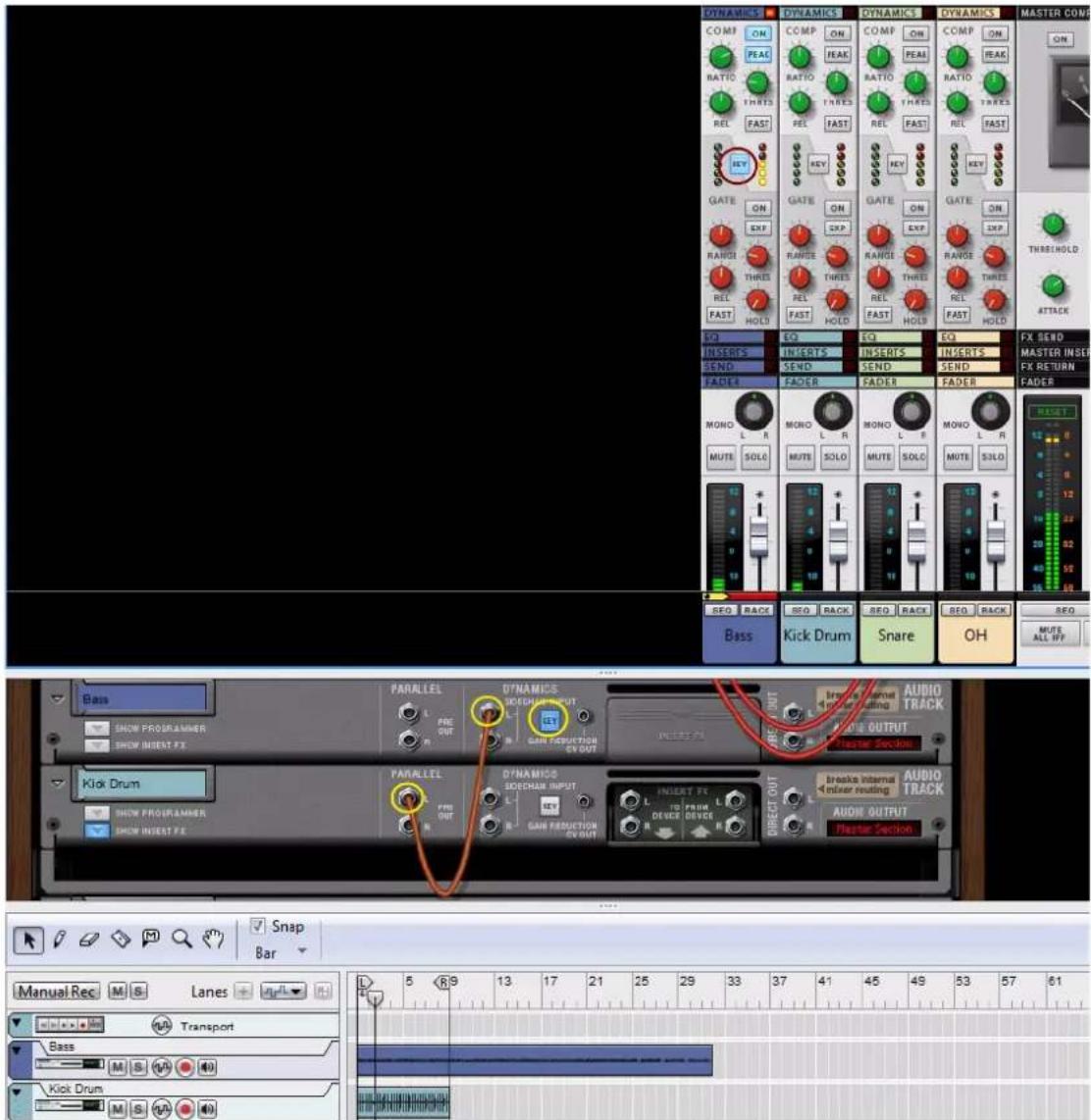 PROPELLERHEAD Reason 7.0 - Point d'insertion de compression à partir d'un canal externe - 1