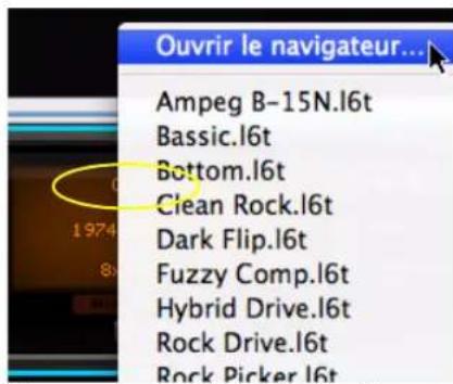 PROPELLERHEAD Reason 7.0 - Sélection des patches (sons d'ampli) - 2