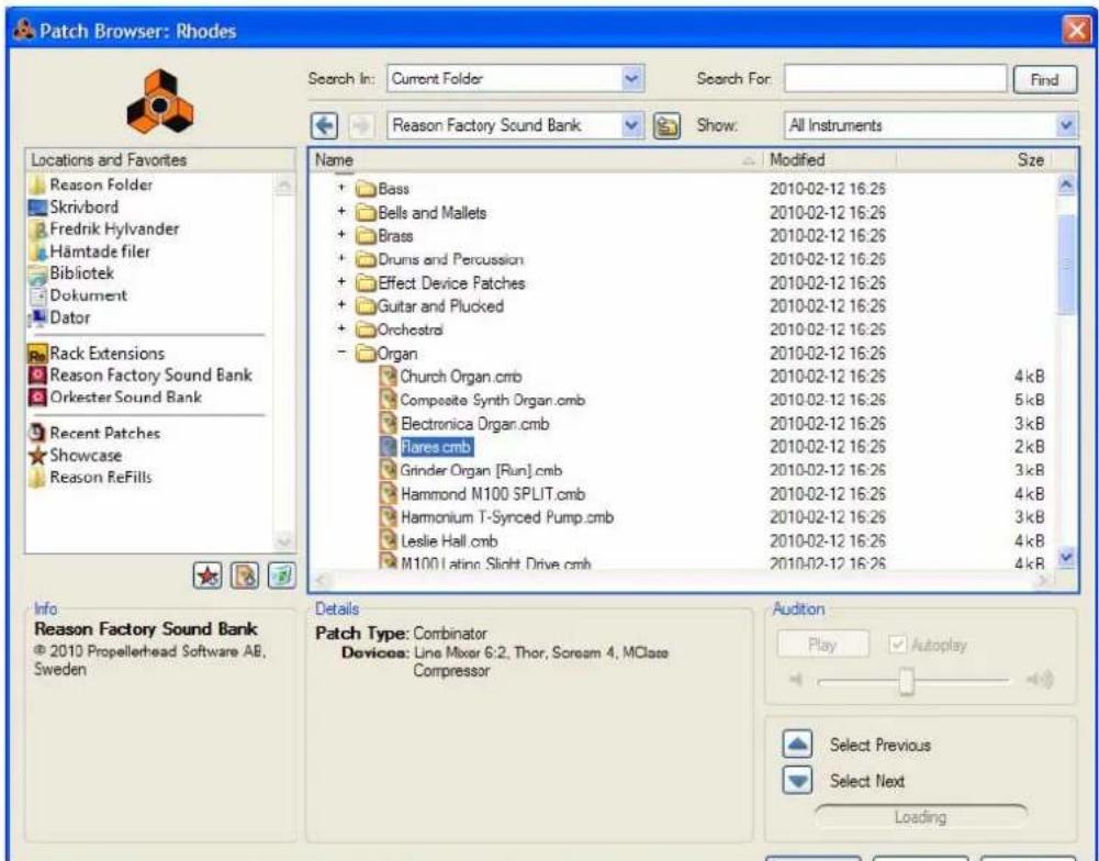 PROPELLERHEAD Reason 7.0 - Utilisation du navigateur - 1