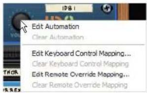 PROPELLERHEAD Reason 7.0 - Menus contextuels de paramètre - 1