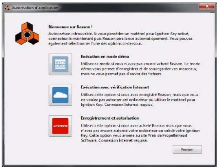 PROPELLERHEAD Reason 7.0 - Exécution de Reason avec vérification Internet - 1