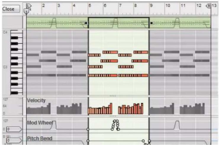 PROPELLERHEAD Reason Essentials 2.0 - Ouvrir un clip de notes pour l'édition - 2