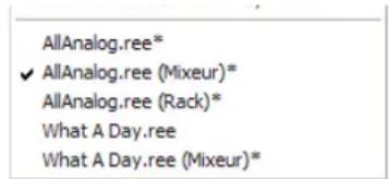 PROPELLERHEAD Reason Essentials 2.0 - Liste des documents ouverts - 1