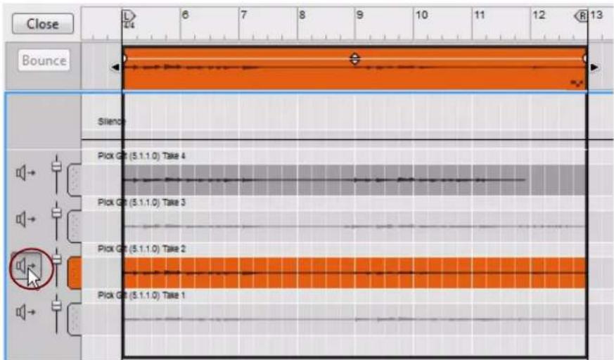 PROPELLERHEAD Reason Essentials 2.0 - Sélection d'une ligne de comp pour la lecture dans un clip en une seule prise - 2