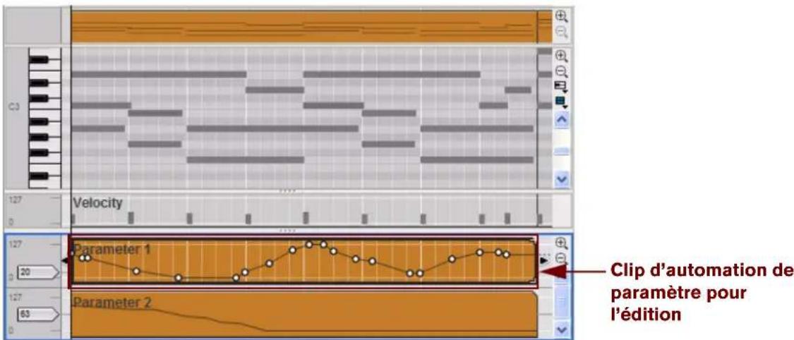 PROPELLERHEAD Reason Essentials 2.0 - Édition de l'automation de paramètre en mode Édition - 2
