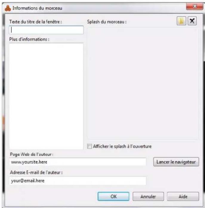 PROPELLERHEAD Reason Essentials 2.0 - Insérer des informations sur le morceau - 1