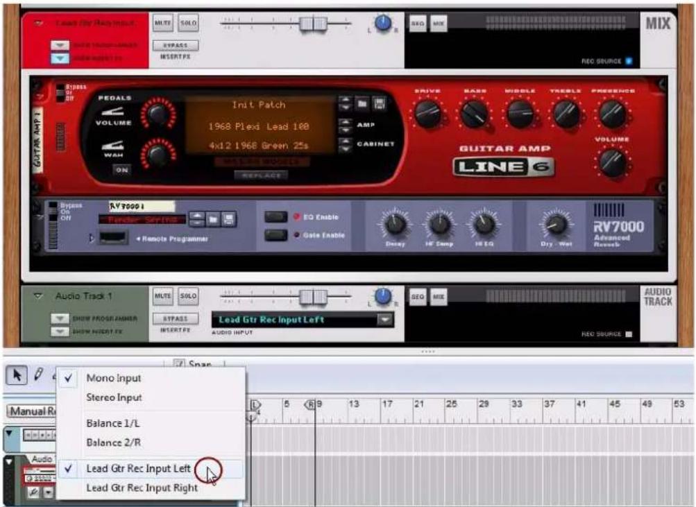 PROPELLERHEAD Reason Essentials 2.0 - Enfin, sélectionnez le module de voie de mixage comme entrée dans le module de piste audio. - 1