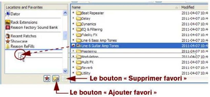 PROPELLERHEAD Reason Essentials 2.0 - Utilisation des Emplacements et favoris - 1