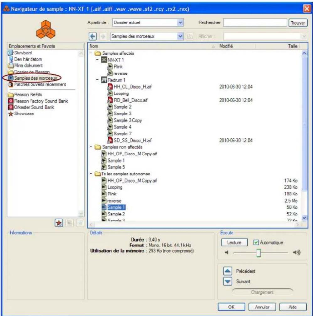 PROPELLERHEAD Reason Essentials 2.0 - Chargement de samples dans un module - 3
