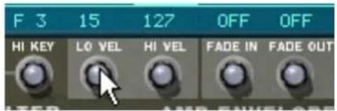 PROPELLERHEAD Reason Essentials 2.0 - Définir la plage de vélocité d'une zone - 1