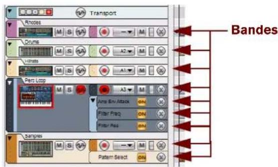 PROPELLERHEAD Reason Essentials 2.0 - Aperçu des bandes - 1
