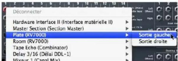 PROPELLERHEAD Reason Essentials 2.0 - Connexion des câbles via des menus pop-up - 1