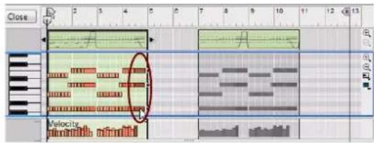 PROPELLERHEAD Reason Essentials 2.0 - À propos du déplacement de notes en dehors ou entre des clips - 1