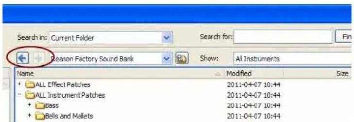 PROPELLERHEAD Reason Essentials 2.0 - Boutons avant/arrière - 1