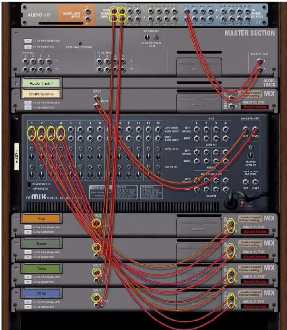 PROPELLERHEAD Reason Essentials 2.0 - Création d'un sous-mixeur - 2