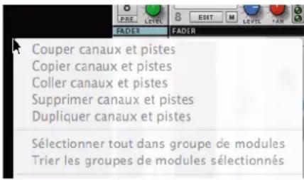 PROPELLERHEAD Reason Essentials 2.0 - Menu contextuel de « l'arrière-plan » du mixeur principal - 1
