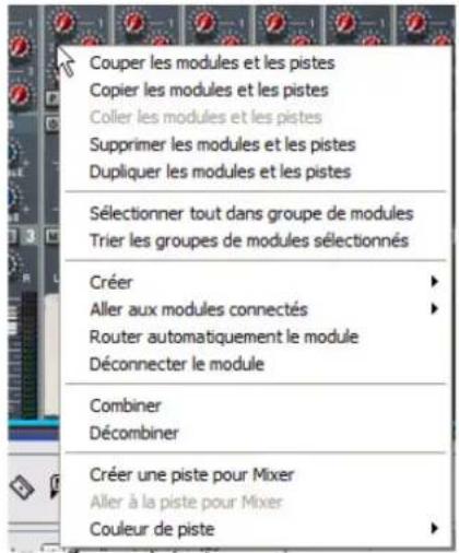 PROPELLERHEAD Reason Essentials 2.0 - Menus contextuels de module - 1