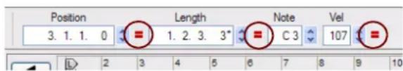 PROPELLERHEAD Reason Essentials 2.0 - Égalisation des notes ou des événements via la fonction « Egaliser les valeurs » - 1