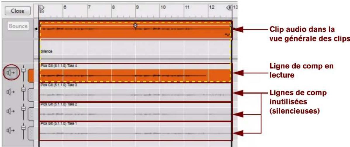 PROPELLERHEAD Reason Essentials 2.0 - Relation entre les clips, les lignes de comp et les enregistrements - 3