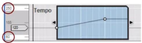 PROPELLERHEAD Reason Essentials 2.0 - Dessin d'événements d'automation du tempo - 1