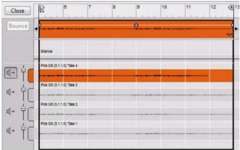 PROPELLERHEAD Reason Essentials 2.0 - Sélection d'une ligne de comp pour la lecture dans un clip en une seule prise - 1