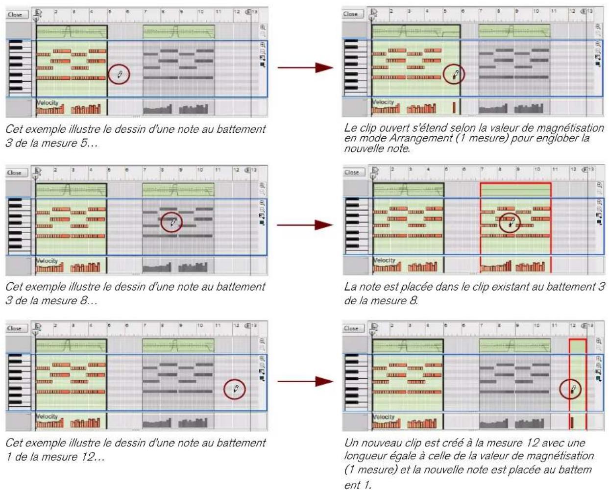 PROPELLERHEAD Reason Essentials 2.0 - À propos du dessin de notes en dehors d'un clip ouvert - 1