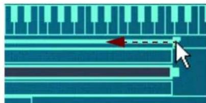 PROPELLERHEAD Reason Essentials 2.0 - En déplaçant les poignées de limites dans la zone de barre - 5