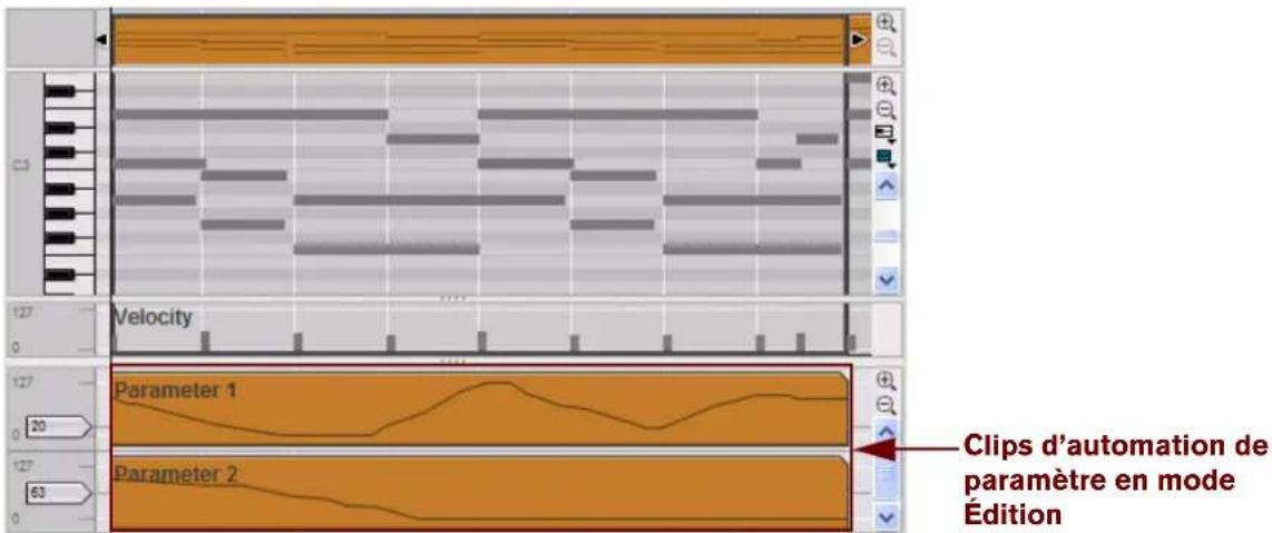 PROPELLERHEAD Reason Essentials 2.0 - Édition de l'automation de paramètre en mode Édition - 1