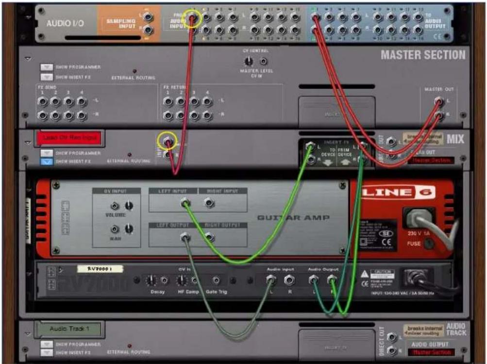 PROPELLERHEAD Reason Essentials 2.0 - Connectez une des entrées audio de l'interface matérielle Reason Essentials à l'entrée gauche du module de voie de mixage. - 1