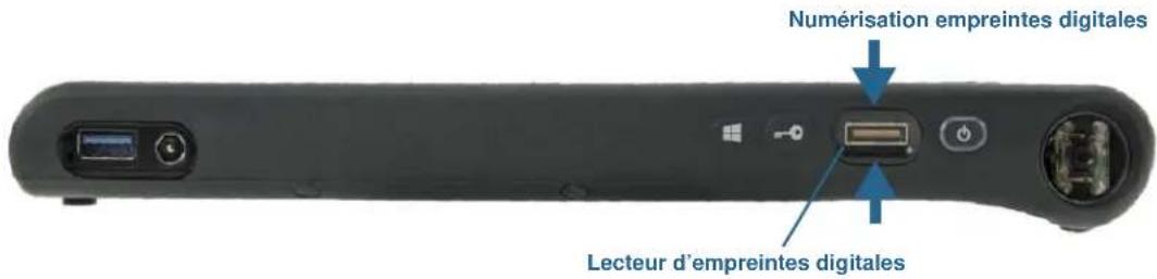 Motion Computing F5m - Utilisation du lecteur d'empreintes digitales - 1