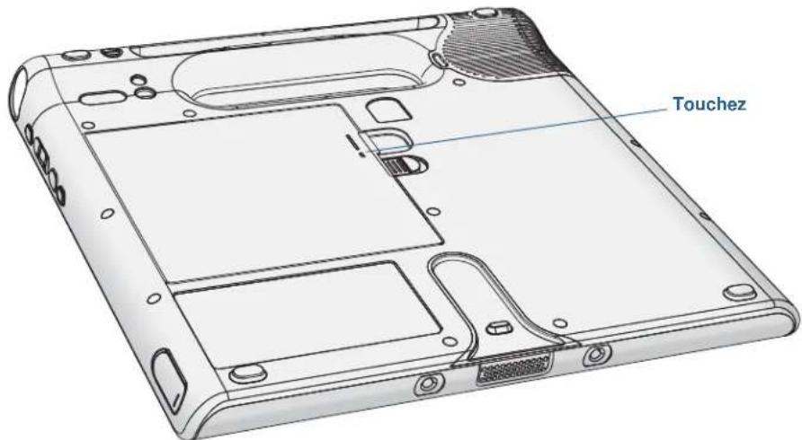 Motion Computing C5t - Pour vérifier la charge de la batterie restante lorsque la tablette est hors tension - 1
