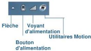 Motion Computing C5t - Accès aux outils Motion depuis la zone de notification Windows® - 1