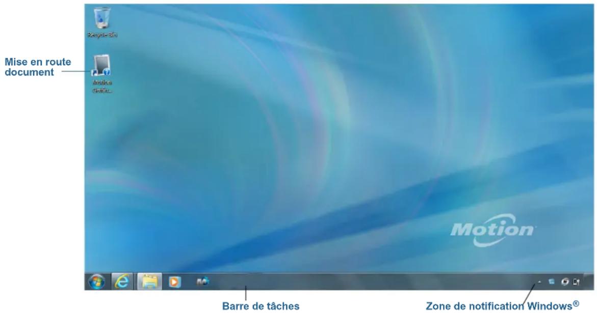 Motion Computing C5te - Présentation du bureau et des applications de la C5te/F5te - 1