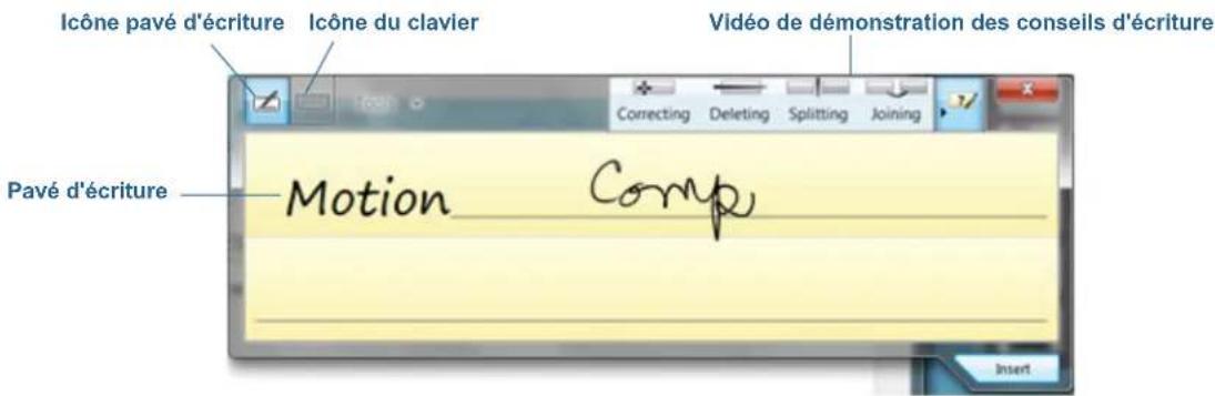 Motion Computing C5te - Saisie de texte et reconnaissance de l'écriture - 1