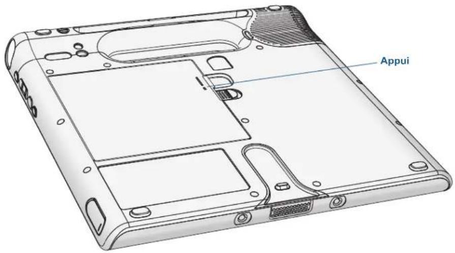 Motion Computing C5te - Contrôle de l'état de charge restante de la batterie lorsque la tablette est éteinte : - 1