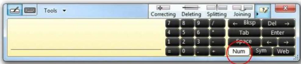 Motion Computing C5te - Ouverture du pavé numérique : - 1