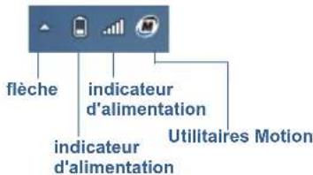 Motion Computing C5v - Accès aux outils Motion depuis la zone de notification Windows - 1