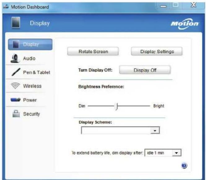 Motion Computing C5v - Ouverture de Motion Dashboard - 2