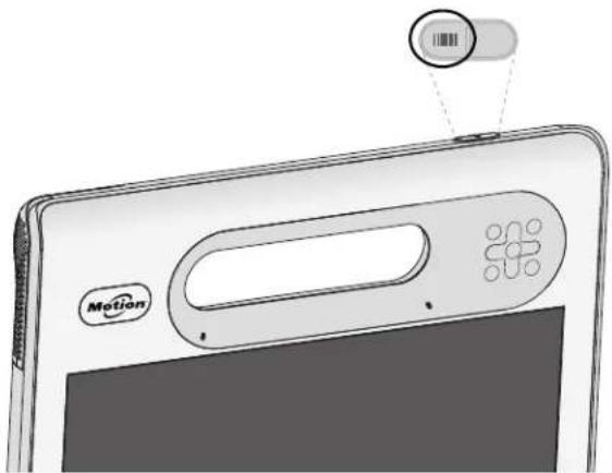 Motion Computing C5v - Utilisation du lecteur de codes-barres - 2