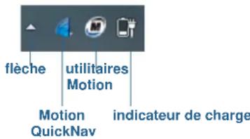 Motion Computing CL900 - Accès aux outils Motion depuis la zone de notification Windows - 1