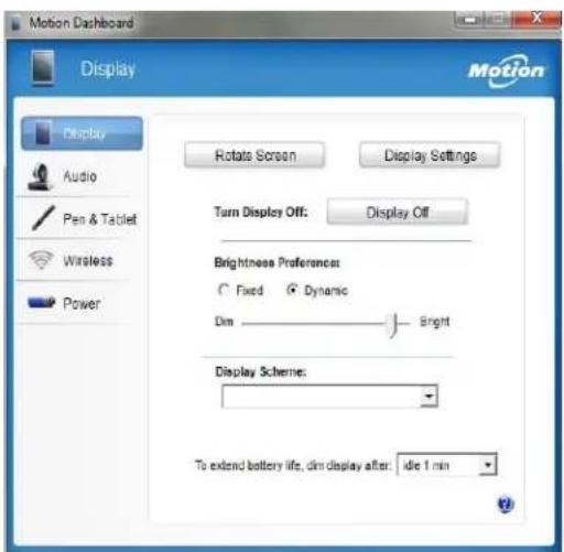 Motion Computing CL900 - Ouverture de Motion Dashboard - 2