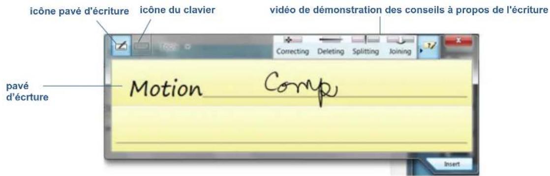 Motion Computing CL910 - Saisie de texte et reconnaissance de l'écriture - 1
